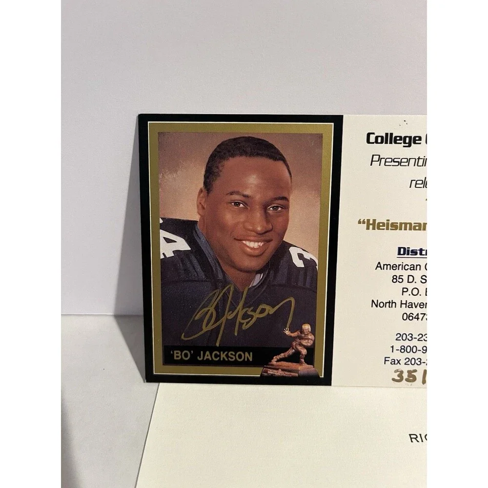 1991 Bo Jackson Signed Heisman Collection Sample Ad Panel Auto